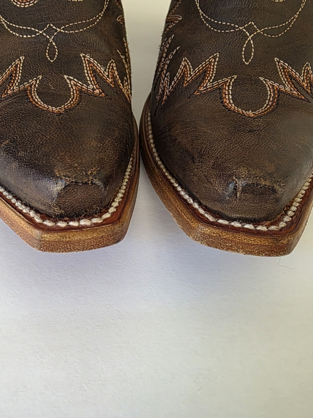 Ariat Dixon Western Booties Women's 8.5 Brown Leather Snip Toe Cowboy Boots - Picture 9 of 13